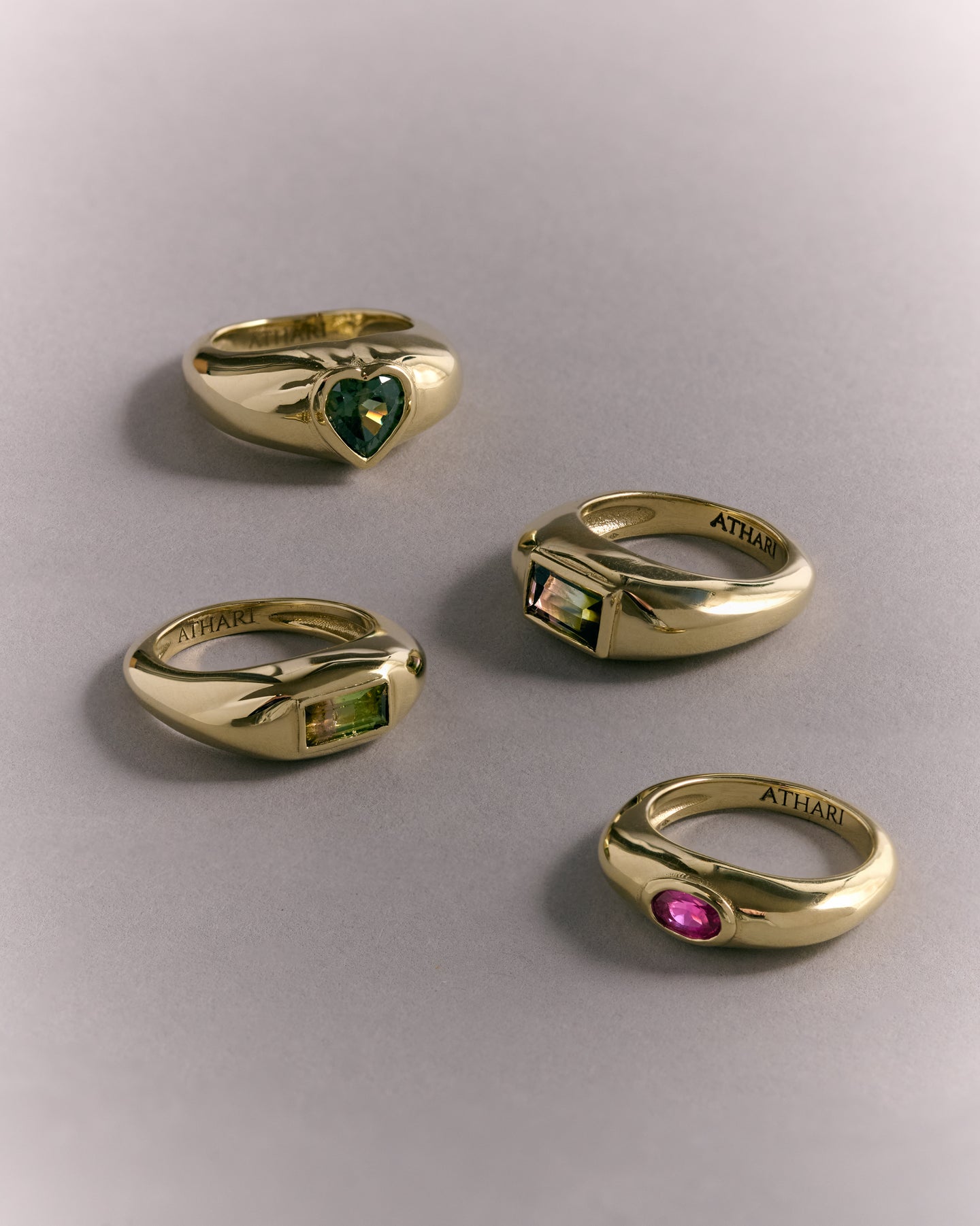 WATERMELON TOURMALINE PINKIE RING